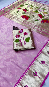 Pink Pichwai Paithani Silk Saree